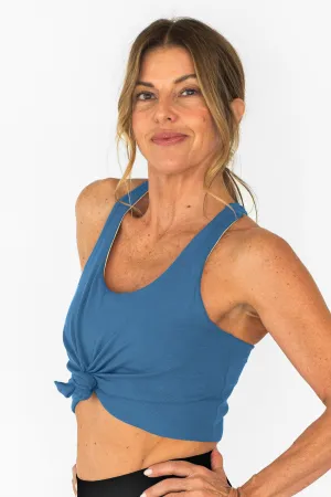 Tie Tank Sports Bra | Deep Sea