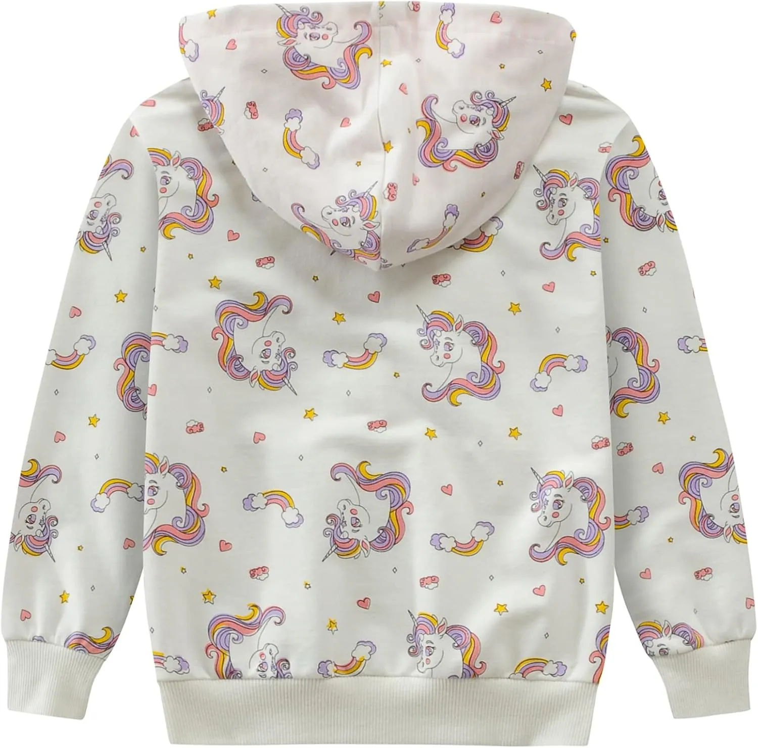 Tkria Girls Zip-Up Hoodie Sweatshirts Toddler Heart Jacket Winter Long Sleeve Hooded Shirts Pollover Tops Fall Outwear 2-6T