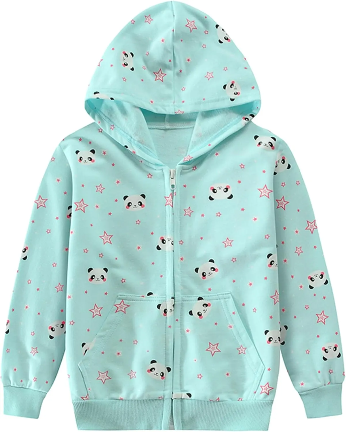 Tkria Girls Zip-Up Hoodie Sweatshirts Toddler Heart Jacket Winter Long Sleeve Hooded Shirts Pollover Tops Fall Outwear 2-6T