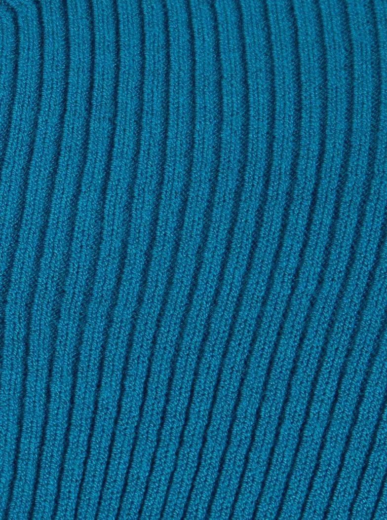 Top Short Sleeved Open Rib [Petrol-F2307503]