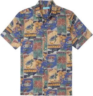 Tori Richard Men's Standing Tall Short Sleeve Cotton Lawn Button Up Shirt