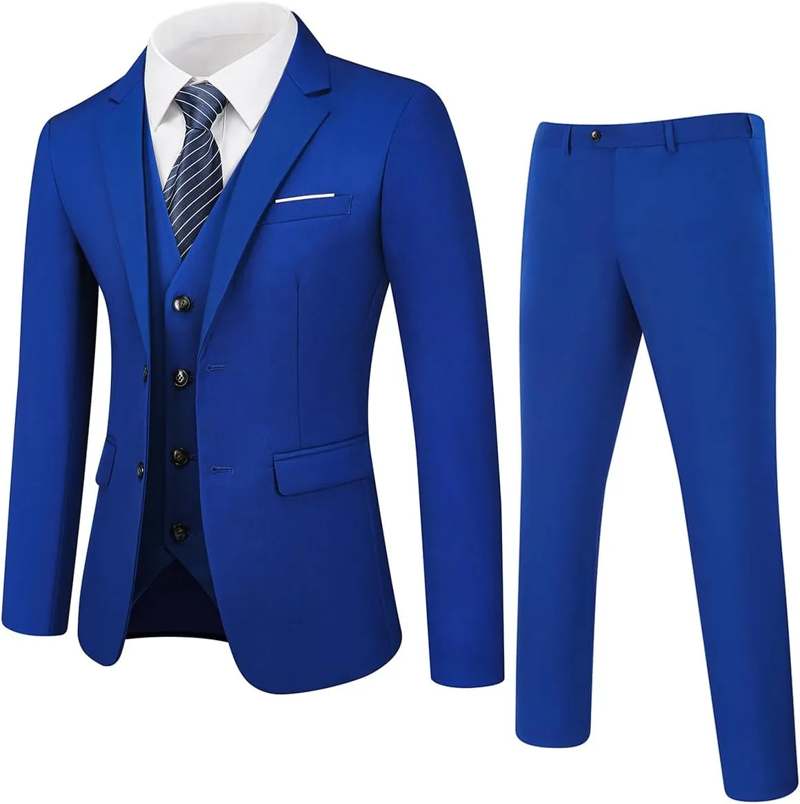 Tuxedo Men Suit Regular Fit 3 Piece Suit Blazer Jacket Waistcoat Pants Men Suit Set for Wedding Prom
