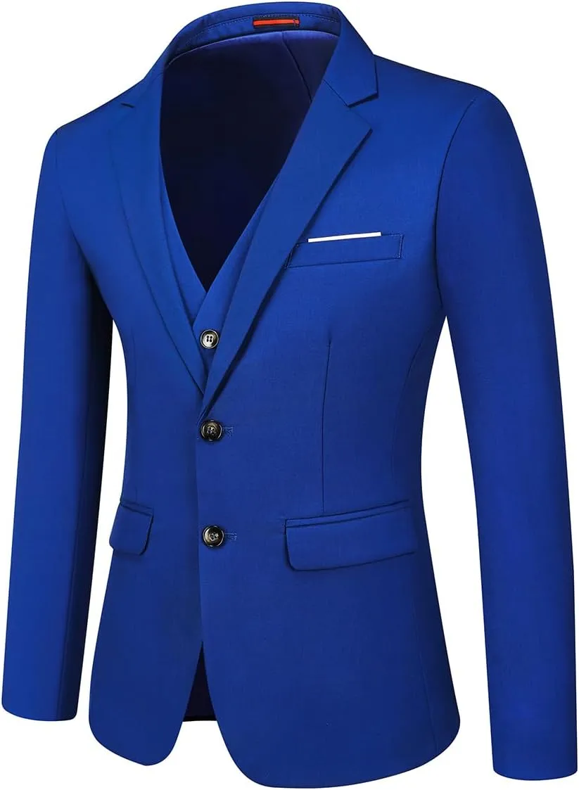 Tuxedo Men Suit Regular Fit 3 Piece Suit Blazer Jacket Waistcoat Pants Men Suit Set for Wedding Prom
