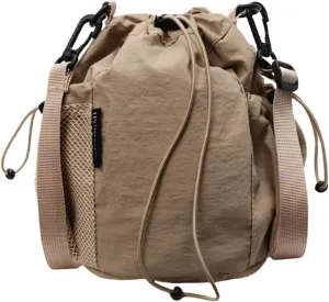 Unisex Adult Drawstring Bucket Bag Casual Fabric Crossbody Tote Bag Handbags with Adjustable Strap