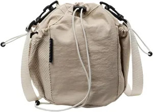 Unisex Adult Drawstring Bucket Bag Casual Fabric Crossbody Tote Bag Handbags with Adjustable Strap