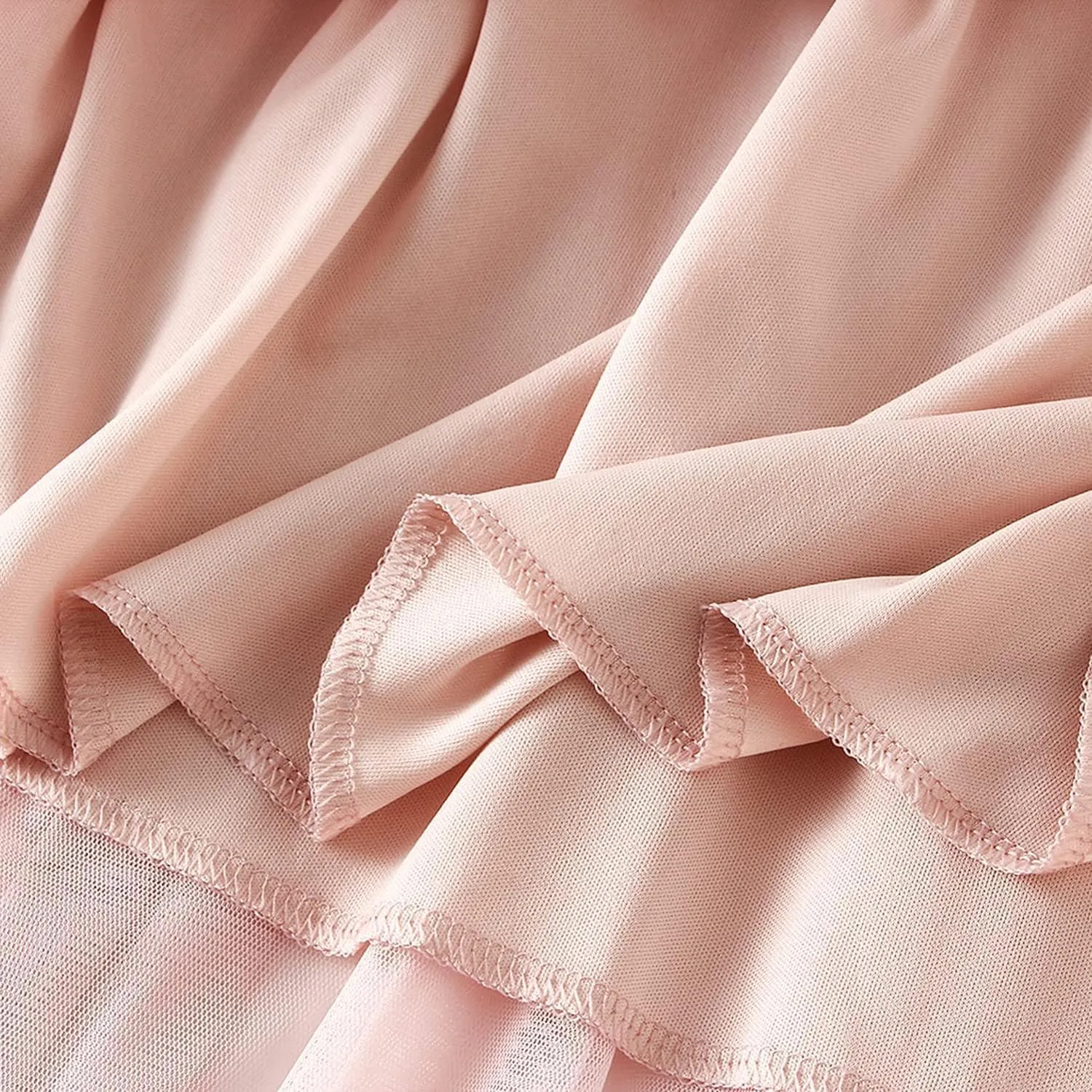 Waist Skirts Women's Ruffle Tulle Skirt Fairy Elastic High Waist Tutu Midi Skirt Elegant A-Line Swing Pleated Skirt Pink