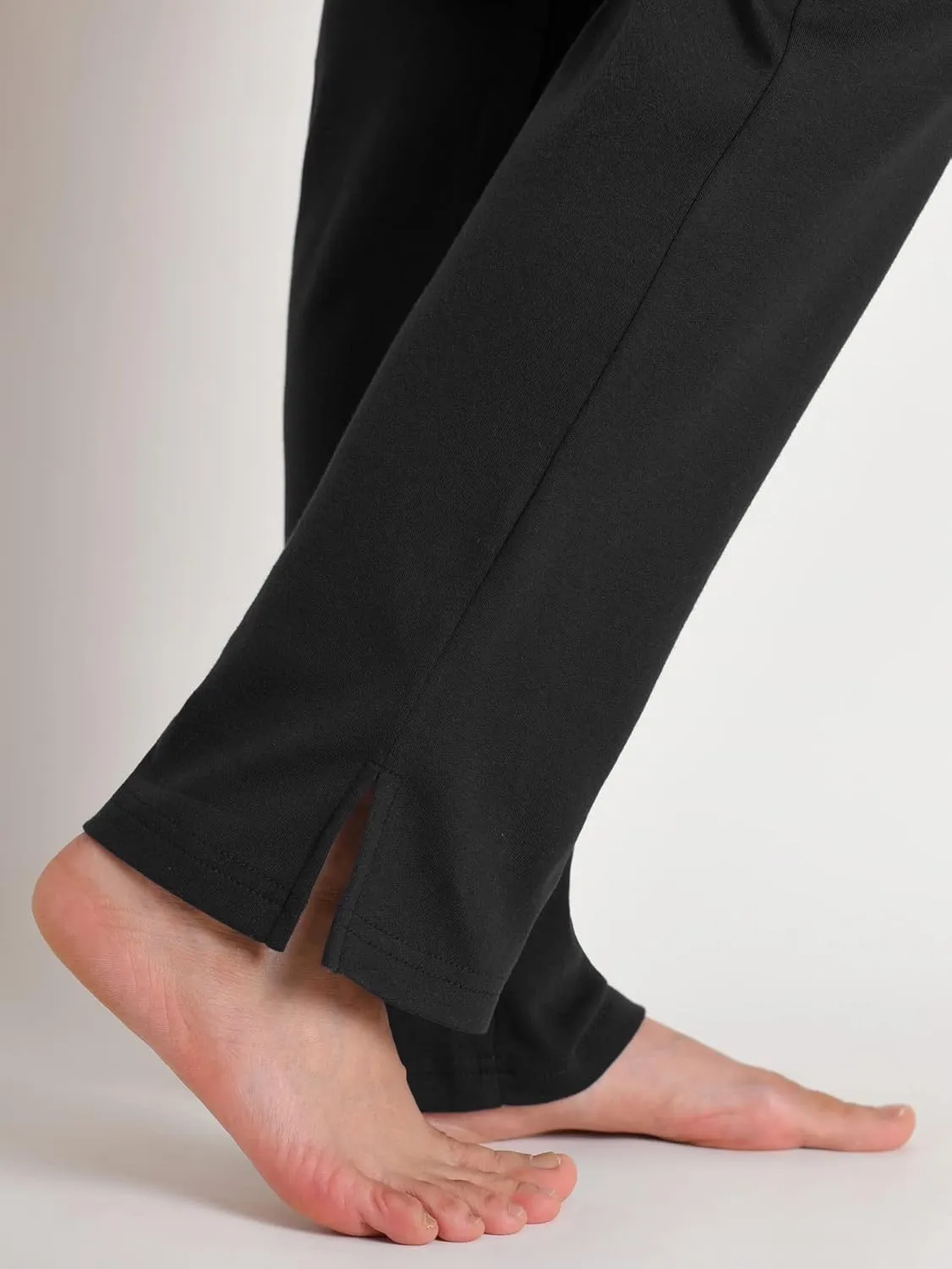 Weintee Women's Petite Knit Pants with Pockets