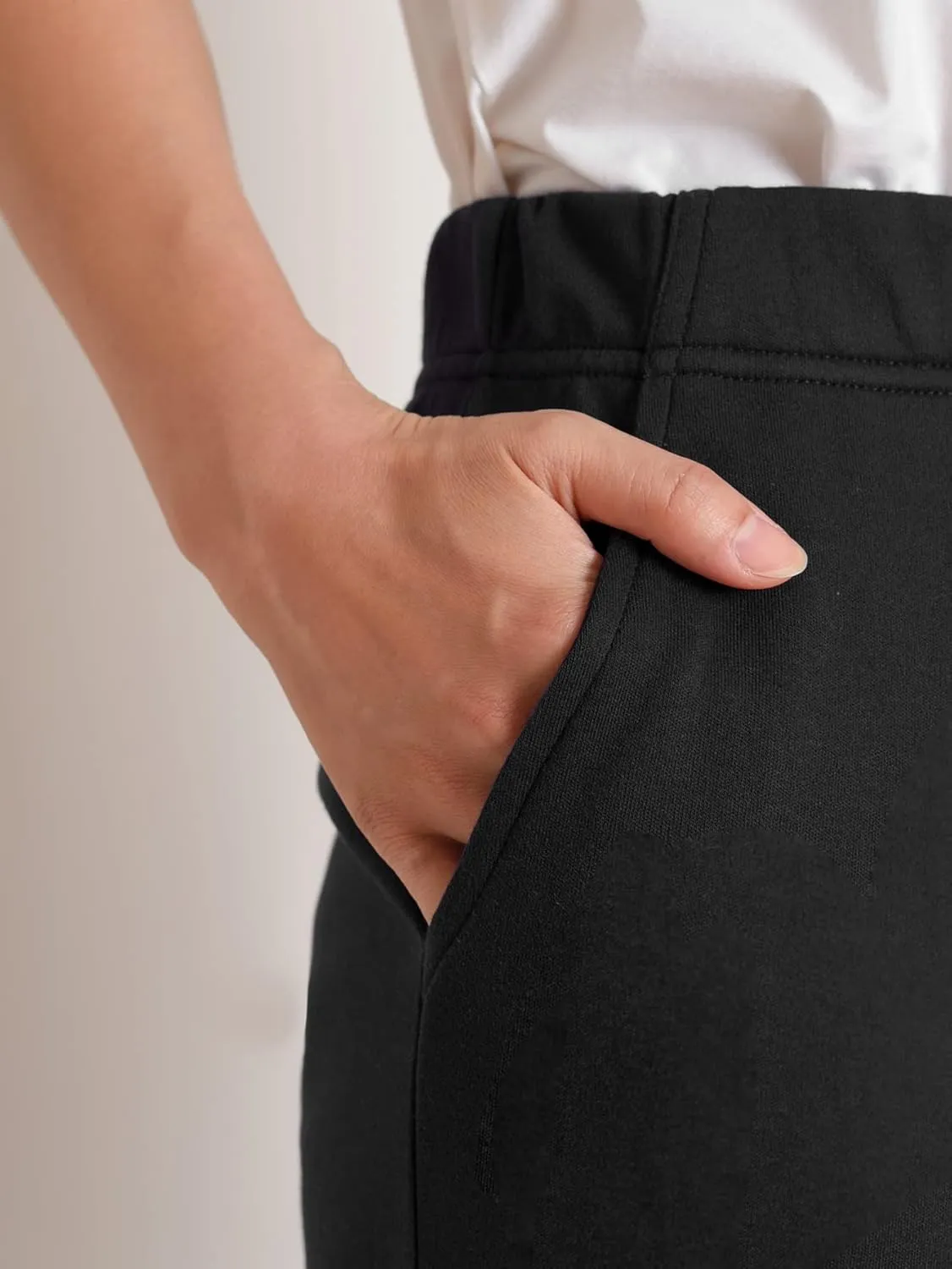 Weintee Women's Petite Knit Pants with Pockets