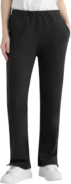 Weintee Women's Petite Knit Pants with Pockets
