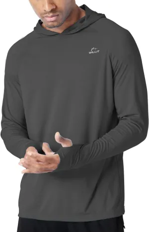 Willit Men's Sun Shirts UPF 50  Rash Guard Long Sleeve Sun Protection Hoodie SPF UV Fishing Lightweight Athletic Running