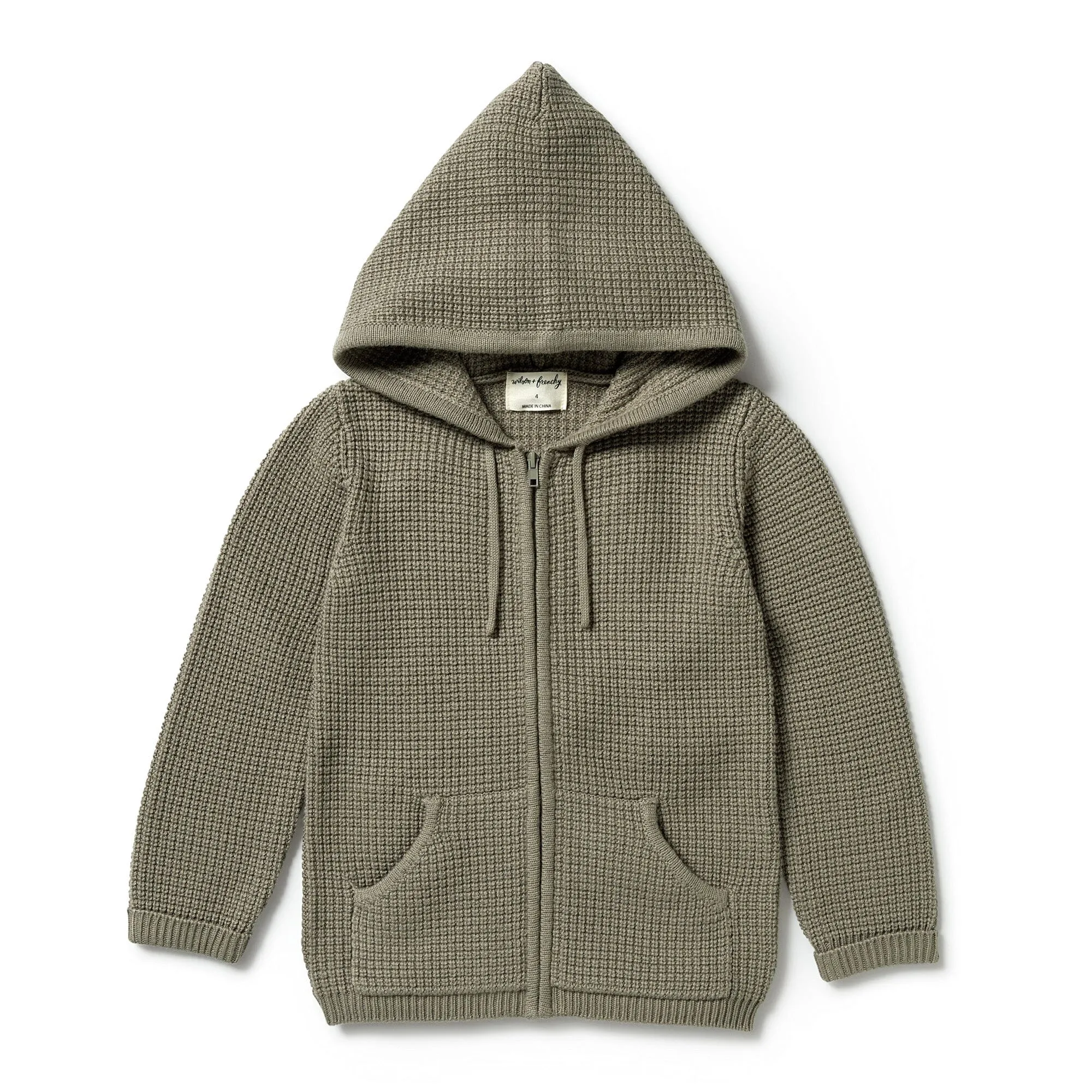 Wilson & Frenchy - Knitted Zipped Jacket Dark Ivy