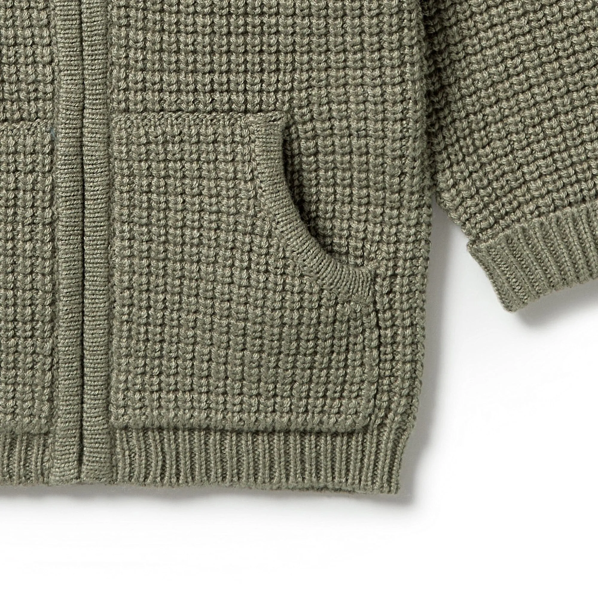 Wilson & Frenchy - Knitted Zipped Jacket Dark Ivy