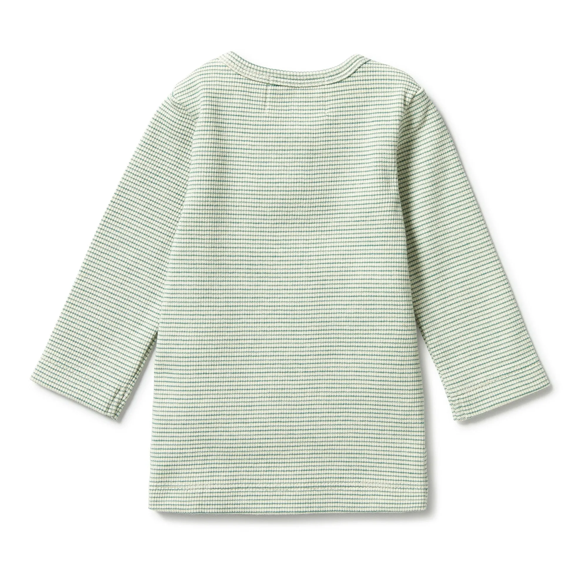 Wilson and Frenchy Organic Stripe Rib Henley Top - Deep Sea