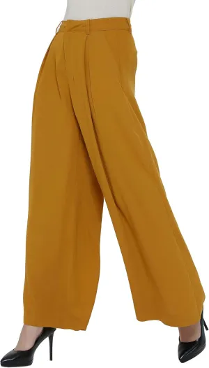 Women High Waist Casual Wide Leg Pants Elegant Work Pants Palazzo Pants Trousers with Pockets Lounge Pants Flowy