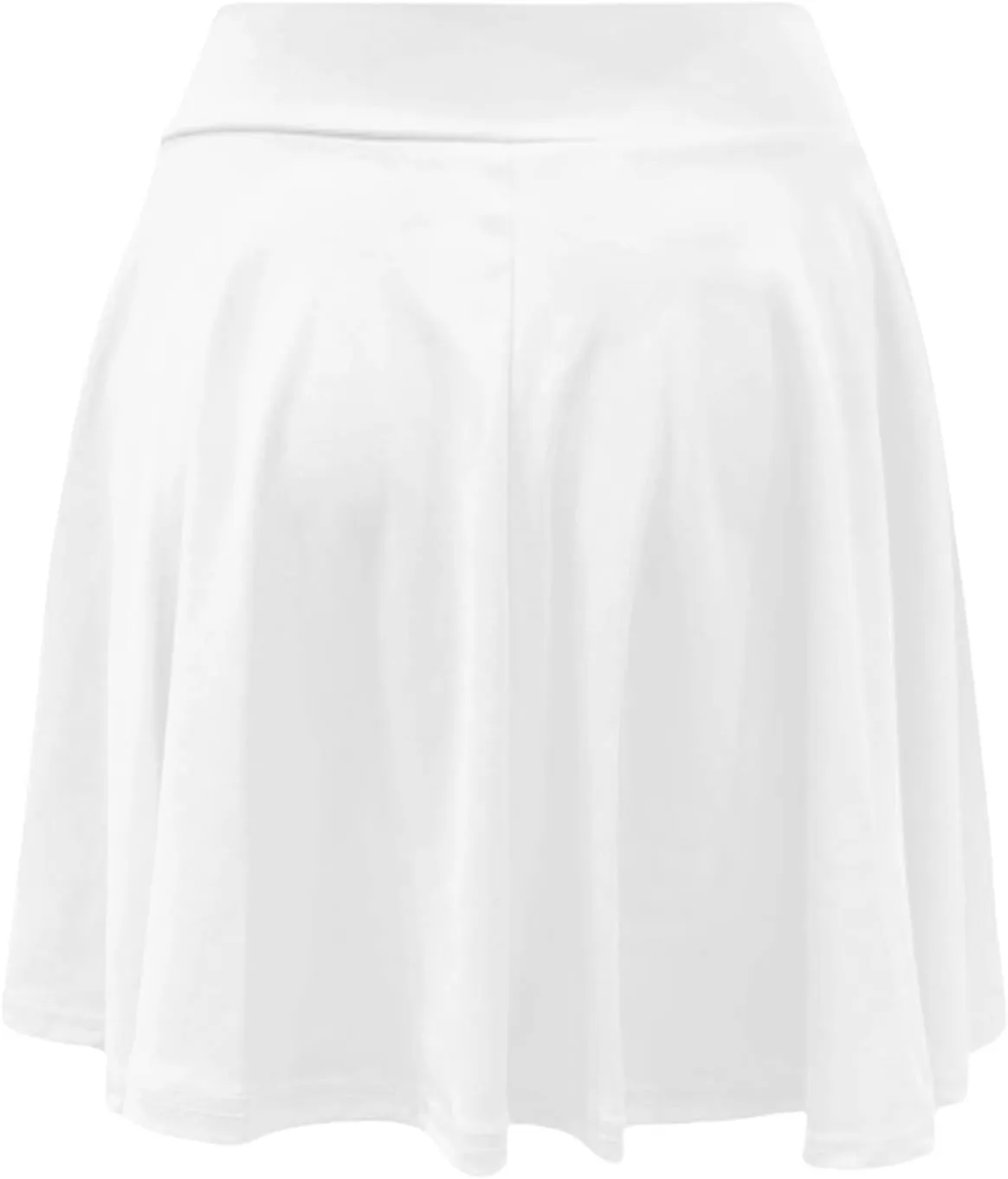 Women's Skort with Built-in Shorts 2025 Fashion Casual Stretchy Pleated High Waisted Flared Mini Tennis Skater Skirt