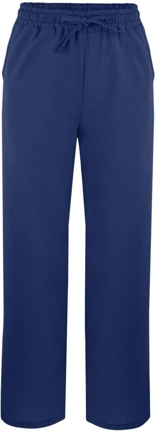 Women's Summer Long Solid Color Cotton Linen Straight Leg Loose Casual Pants Pants with Pockets Summer