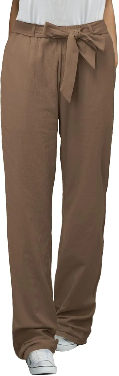 Women's Wide Leg Pants Winter Baggy Sports Capris with Pockets Solid Color Flare Leggings