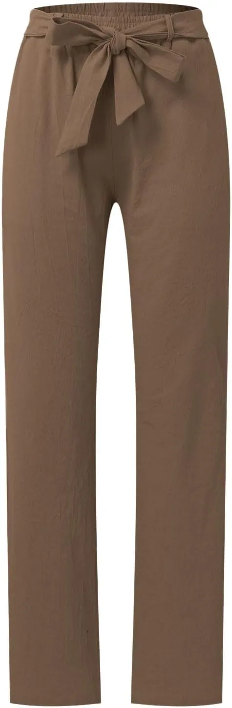 Women's Wide Leg Pants Winter Baggy Sports Capris with Pockets Solid Color Flare Leggings