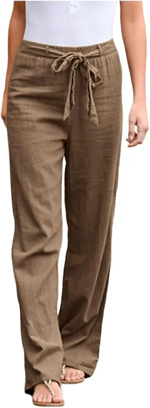 Women's Wide Leg Pants Winter Baggy Sports Capris with Pockets Solid Color Flare Leggings