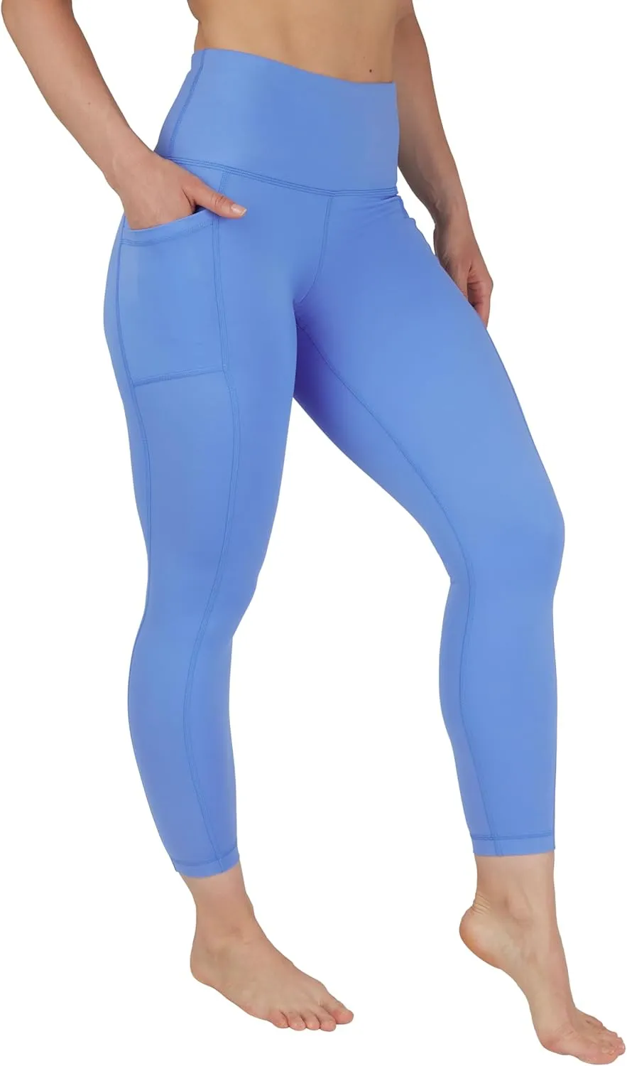 Yogalicious High Waist Ultra Soft 7/8 Ankle Length Leggings with Pockets for Women