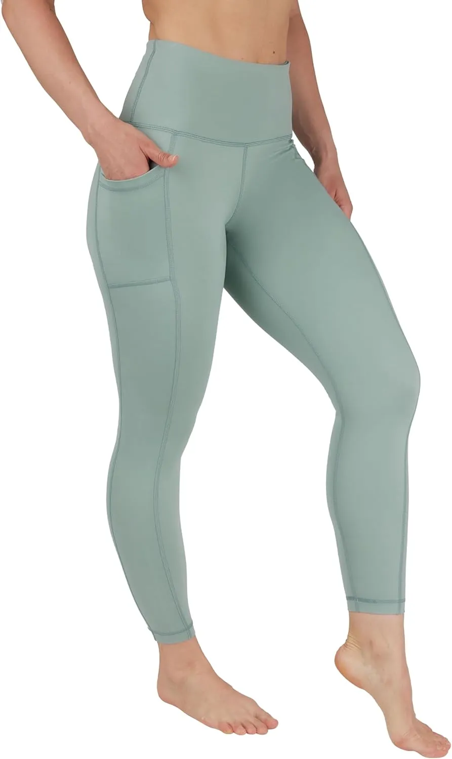 Yogalicious High Waist Ultra Soft 7/8 Ankle Length Leggings with Pockets for Women